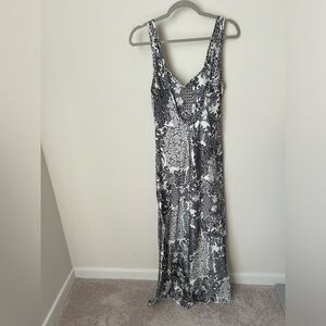 FP Intimately Black & White Slip Maxi Dress
